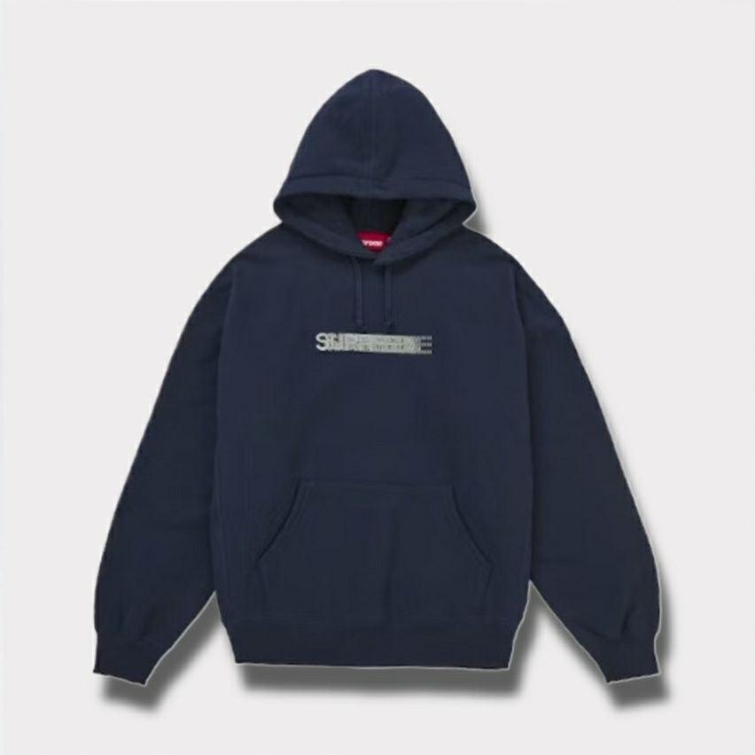  Supreme シュプリーム 2025AW Swarovski Motion Logo Hooded Sweatshirt スワロフスキー モーション ロゴ フードパーカー ネイビー