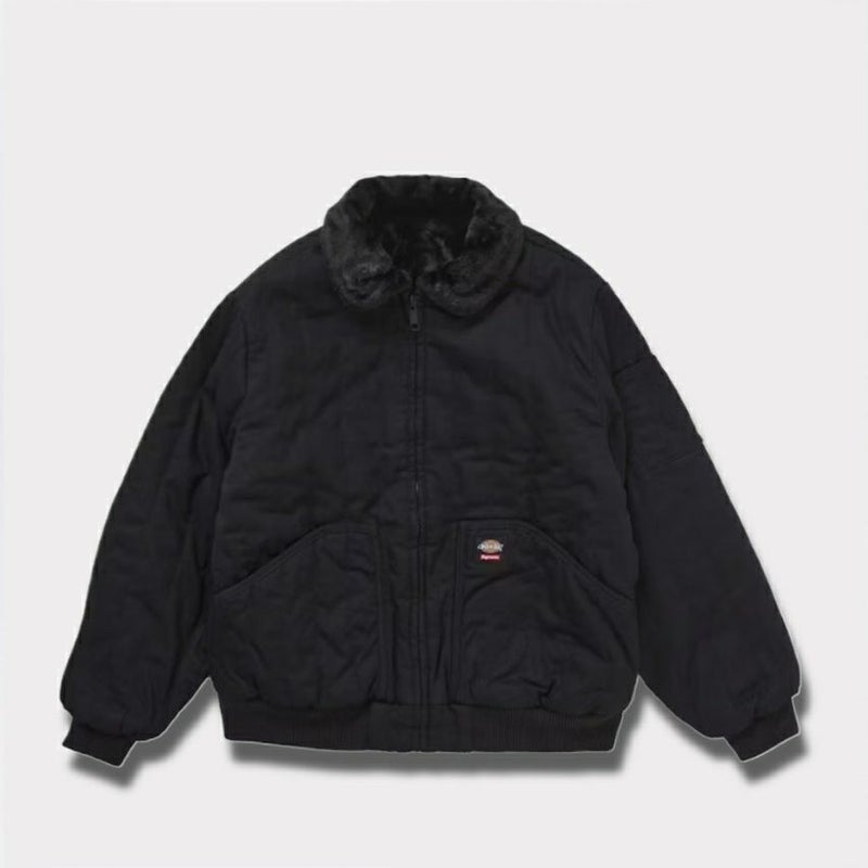 Supreme シュプリーム 2025AW Dickies Reversible Quilted Faux Fur Work Jacket ディッキーズ リバーシブル キルティング フェークスファー ワーク ジャケット　ブラック