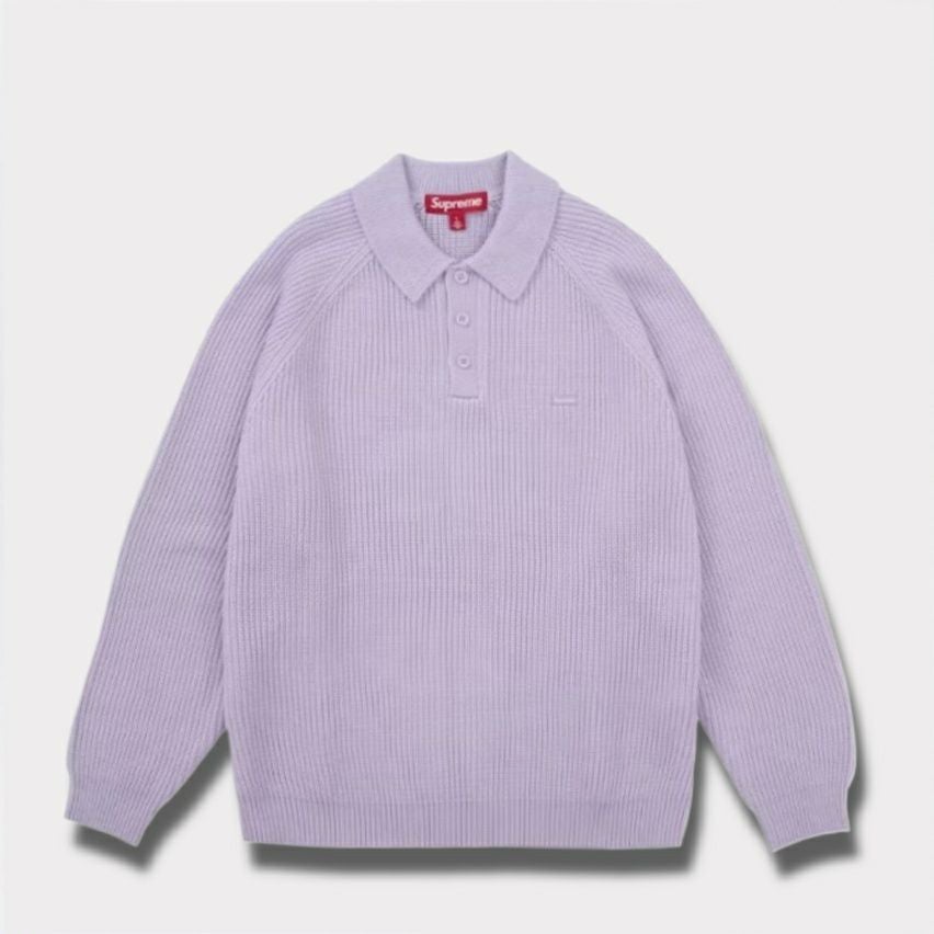 Supreme ラベンダー ジップアップポロシャツ M Piping Zip Up Polo | Supreme 23fw