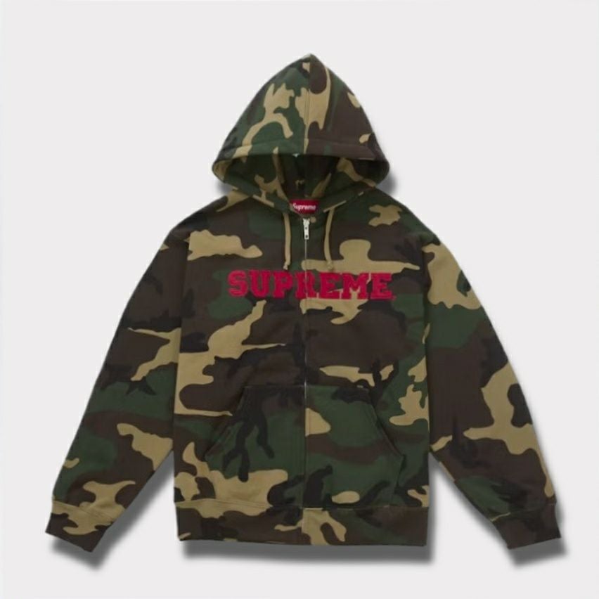 シュプリーム パーカー Supreme シュプリーム Collegiate Patchwork Leather Hooded