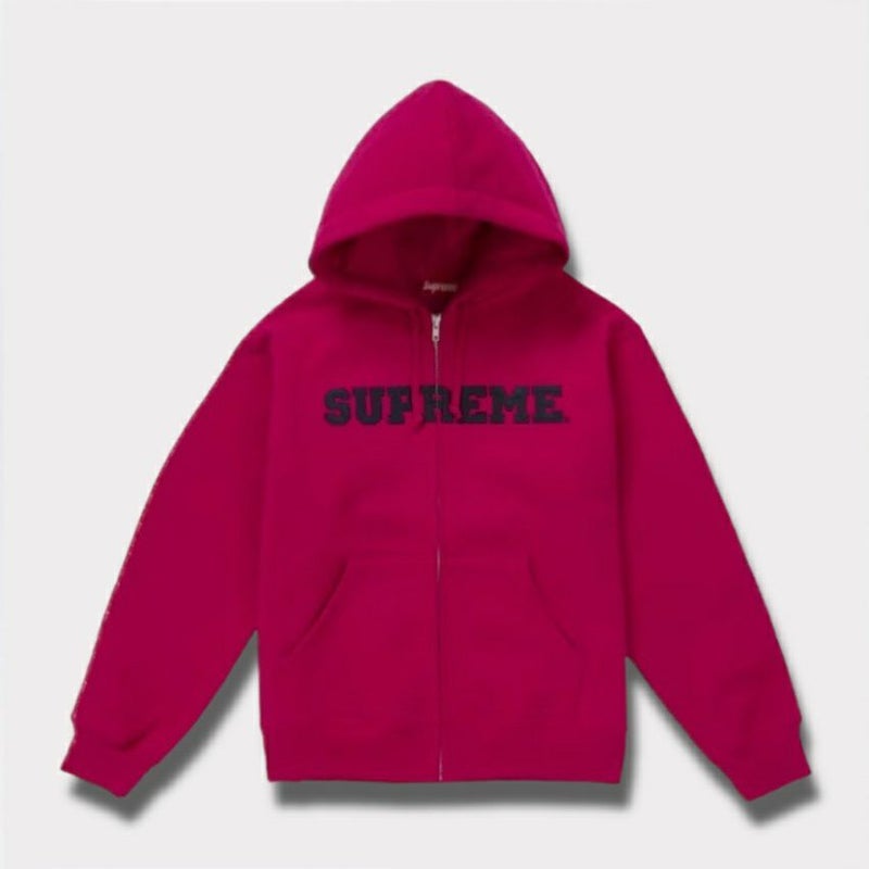 Supreme シュプリーム 2025AW Collegiate Applique Zip Up Hooded Sweatshirt　カレッジエイト アップリケ ジップアップ フードパーカー フーシャ