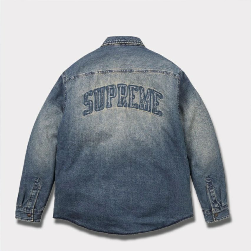 Supreme シュプリーム 2025AW Shearling Lined Denim Work Shirt　シアリング ラインド デニム ワーク シャツ　ウォッシュドインディゴ