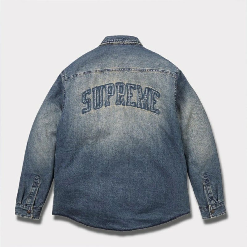 Supreme シュプリーム 2025AW Shearling Lined Denim Work Shirt　シアリング ラインド デニム ワーク シャツ　ウォッシュドインディゴ