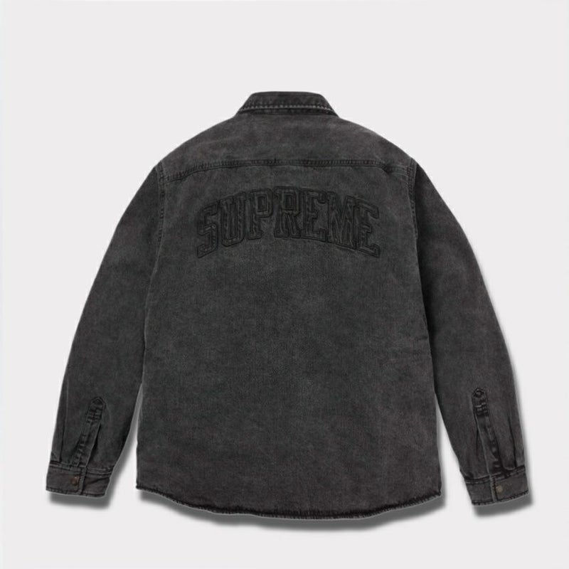Supreme シュプリーム 2025AW Shearling Lined Denim Work Shirt　シアリング ラインド デニム ワーク シャツ　ブラック
