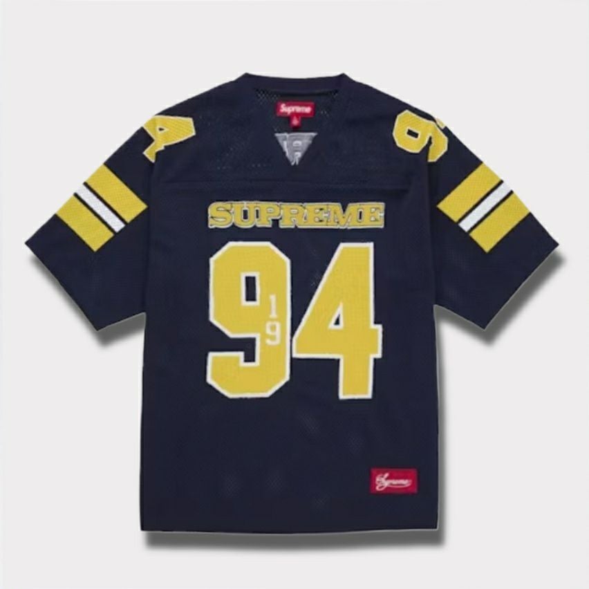 Supreme シュプリーム 2025AW Sequin Football Jersey シークイン フットボールジャージ　ネイビー