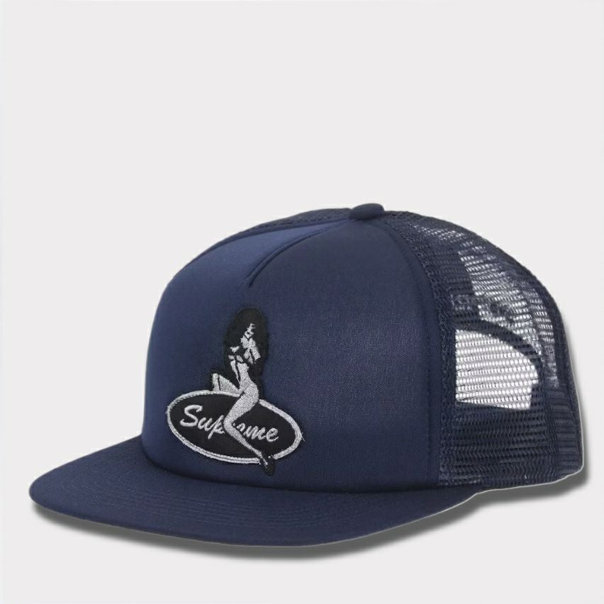 Supreme シュプリーム 2025AW Pinup Mesh Back 5-Panel Capピンアップ メッシュバック 5パネルキャップ　ネイビー