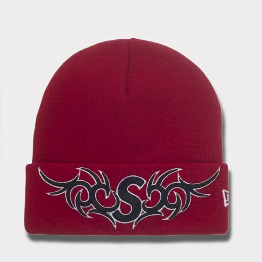 Supreme NEW ERA ニット帽　ビーニー　Sロゴ　ブラック　黒　赤 Supreme シュプリーム 2025AW New Era Tribal S Logo Beanie