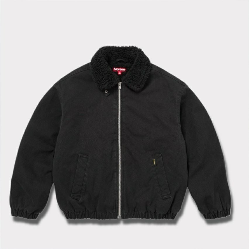Supreme シュプリーム 2025AW Faux Shearling Lined Bomber Jacket　フォークス シアリング ラインド ボンバー ジャケット　ブラック
