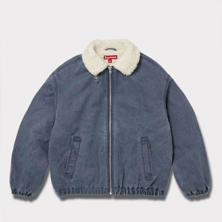 Supreme シュプリーム 2025AW Faux Shearling Lined Bomber Jacket　フォークス シアリング ラインド ボンバー ジャケット　ネイビー