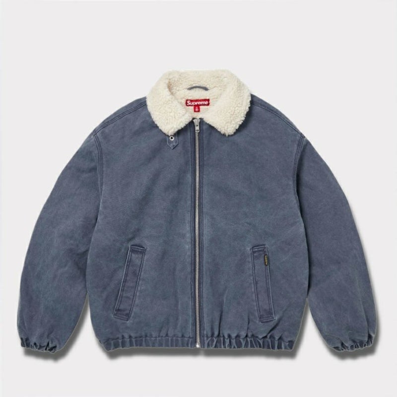 Supreme シュプリーム 2025AW Faux Shearling Lined Bomber Jacket　フォークス シアリング ラインド ボンバー ジャケット　ネイビー