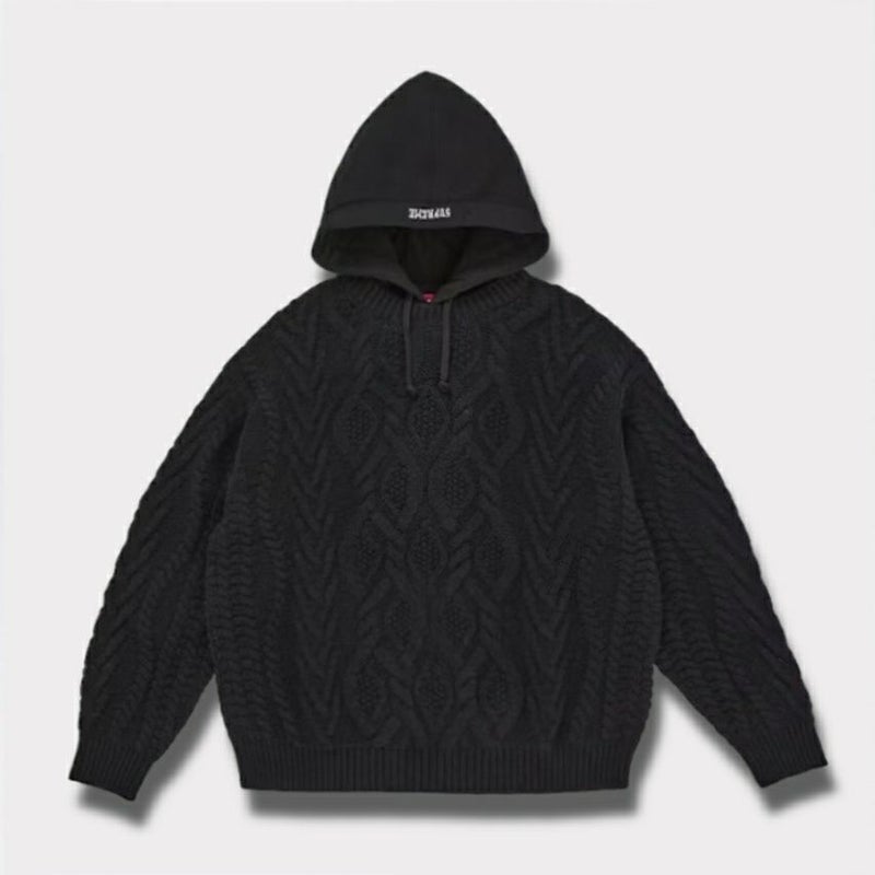 Supreme シュプリーム 2025AW Cable Hooded Sweater　ケーブル フード セーター　ブラック