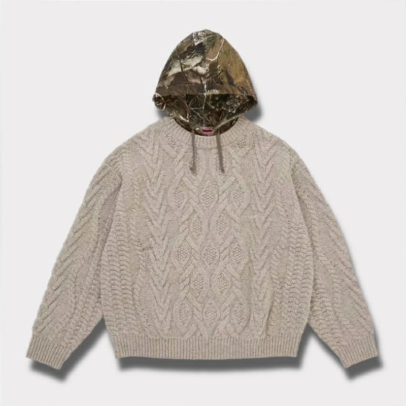 Supreme シュプリーム 2025AW Cable Hooded Sweater　ケーブル フード セーター　オートミール