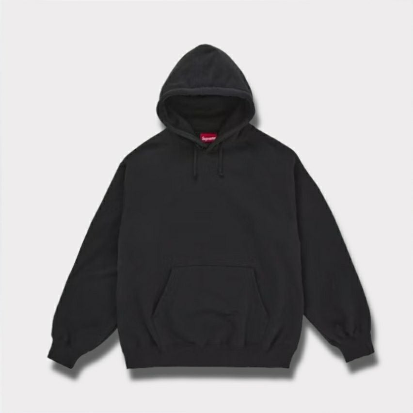 Supreme シュプリーム 2025AW Satin Applique Hooded Sweatshirt サテン アップリケ フーディー パーカー　ブラック1