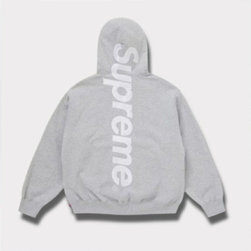 Supreme シュプリーム 2025AW Satin Applique Hooded Sweatshirt サテン アップリケ フーディー パーカー　ヘザーグレー