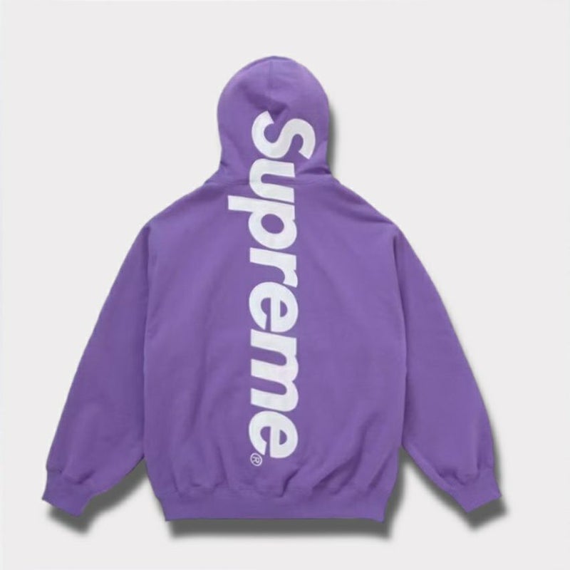  Supreme シュプリーム 2025AW Satin Applique Hooded Sweatshirt サテン アップリケ フーディー パーカー　バイオレット