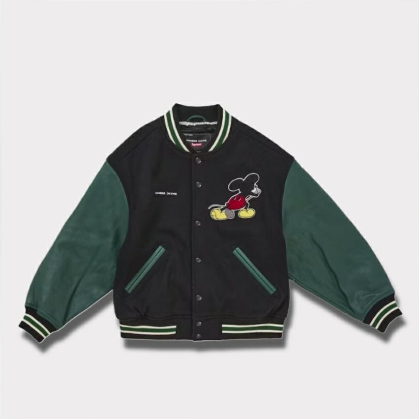 Supreme シュプリーム 2025AW Number (N)ine x Mickey Mouse Varsity Jacket ナンバーナイン x ミッキーマウス バーシティ ジャケット ブラック1