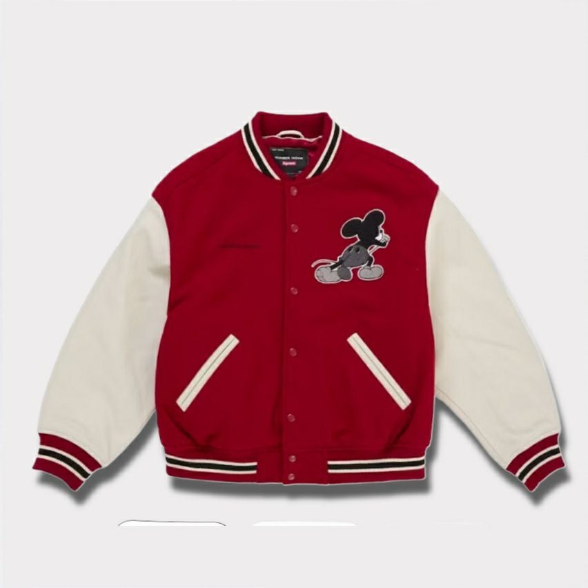 Supreme シュプリーム 2025AW Number (N)ine x Mickey Mouse Varsity Jacket ナンバーナイン x ミッキーマウス バーシティ ジャケット レッド1