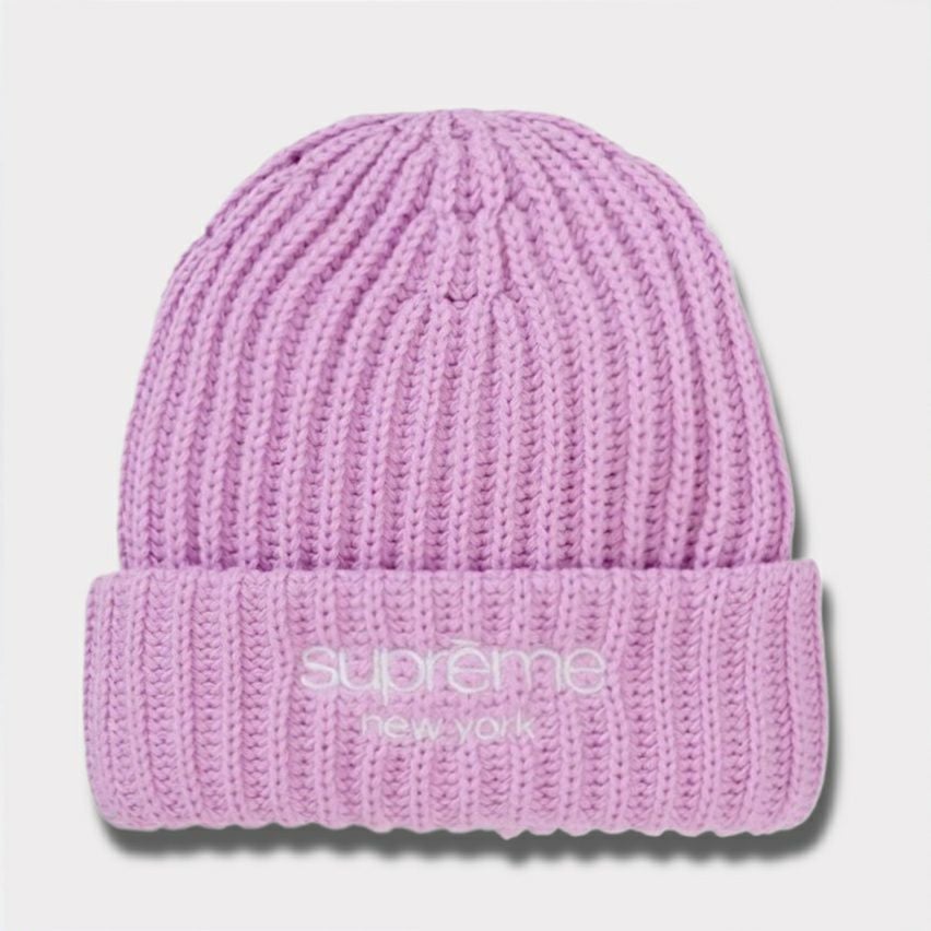  Supreme シュプリーム 2025AW Chunky Rib Classic Logo Beanie チャンキー リブ クラシック ロゴ ビーニー ピンク