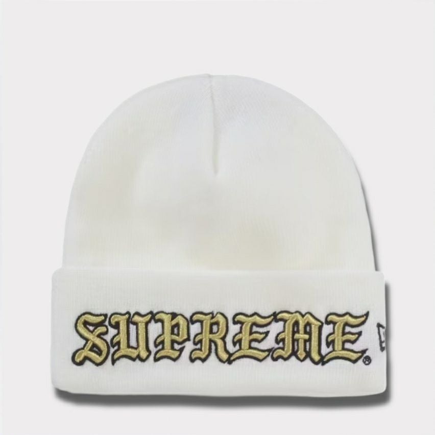 Supreme シュプリーム 2025AW New Era Old English Beanie ニューエラ オールド イングリッシュ ビーニー ホワイト