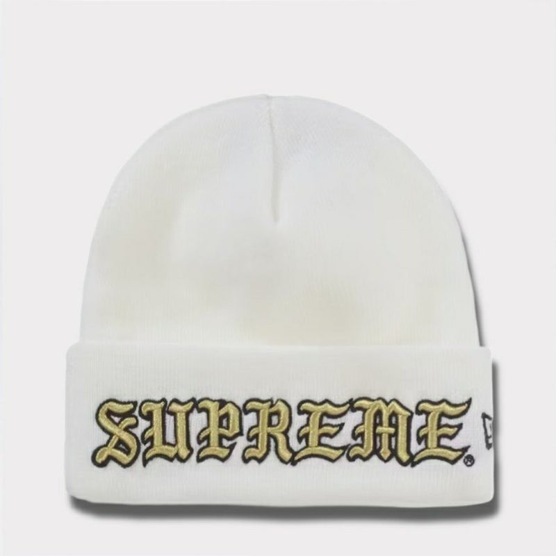 Supreme シュプリーム 2025AW New Era Old English Beanie ニューエラ オールド イングリッシュ ビーニー ホワイト