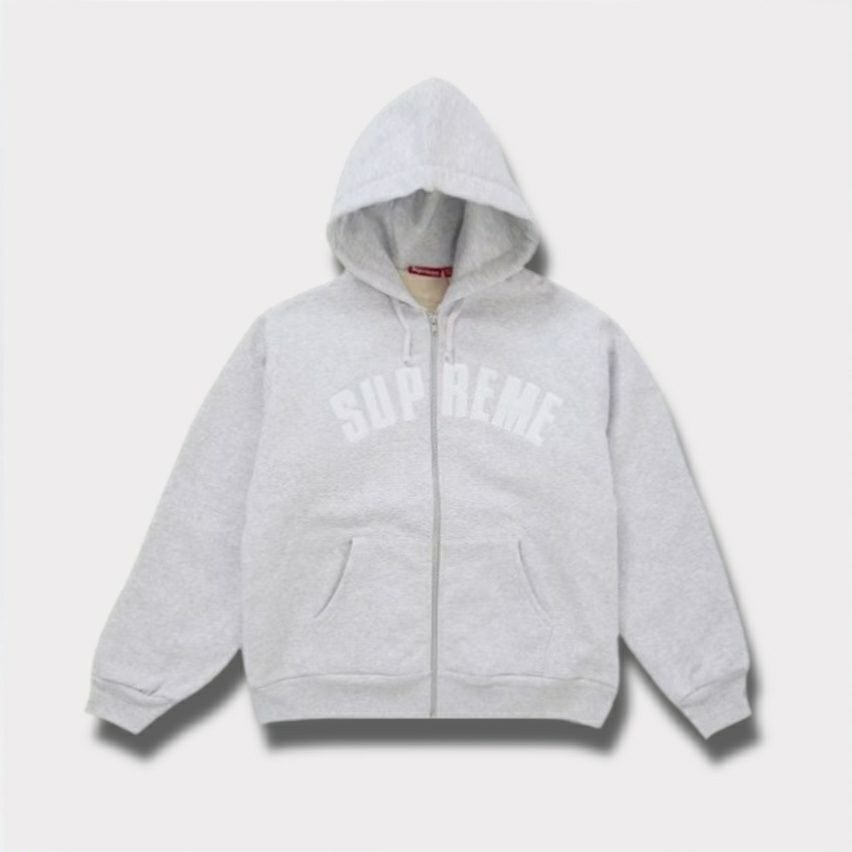 Supreme シュプリーム 2025AW Arc Thermal Lined Zip Up Hooded Sweatshirt　アーク サーマル ラインド ジップ アップ フード パーカー アッシュグレー