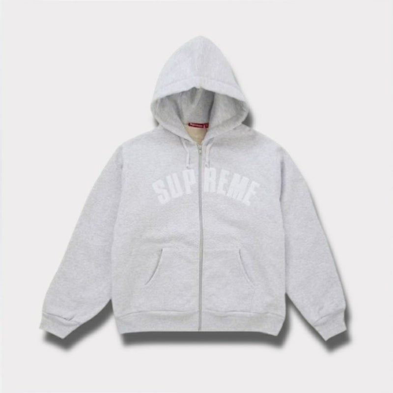 Supreme シュプリーム 2025AW Arc Thermal Lined Zip Up Hooded Sweatshirt　アーク サーマル ラインド ジップ アップ フード パーカー アッシュグレー