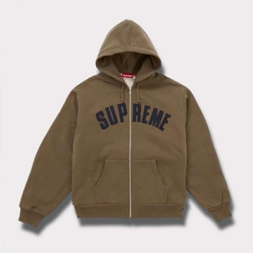 Supreme シュプリーム 2025AW Arc Thermal Lined Zip Up Hooded Sweatshirt　アーク サーマル ラインド ジップ アップ フード パーカー ダスティーブラウン