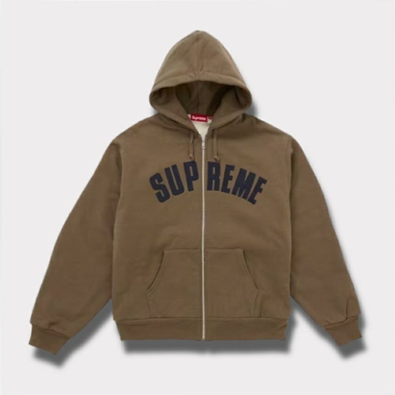 Supreme シュプリーム 2025AW Arc Thermal Lined Zip Up Hooded Sweatshirt　アーク サーマル ラインド ジップ アップ フード パーカー ダスティーブラウン