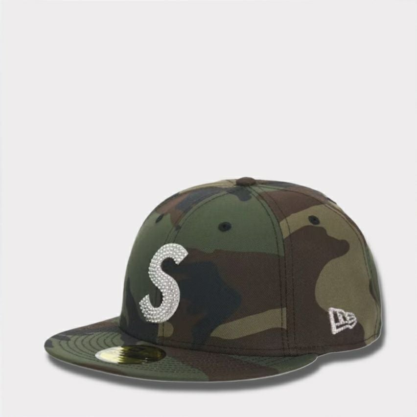 Supreme シュプリーム 2025AW Swarovski S Logo New Era Capスワロフスキー S ロゴ ニューエラキャップ ウッドランドカモ