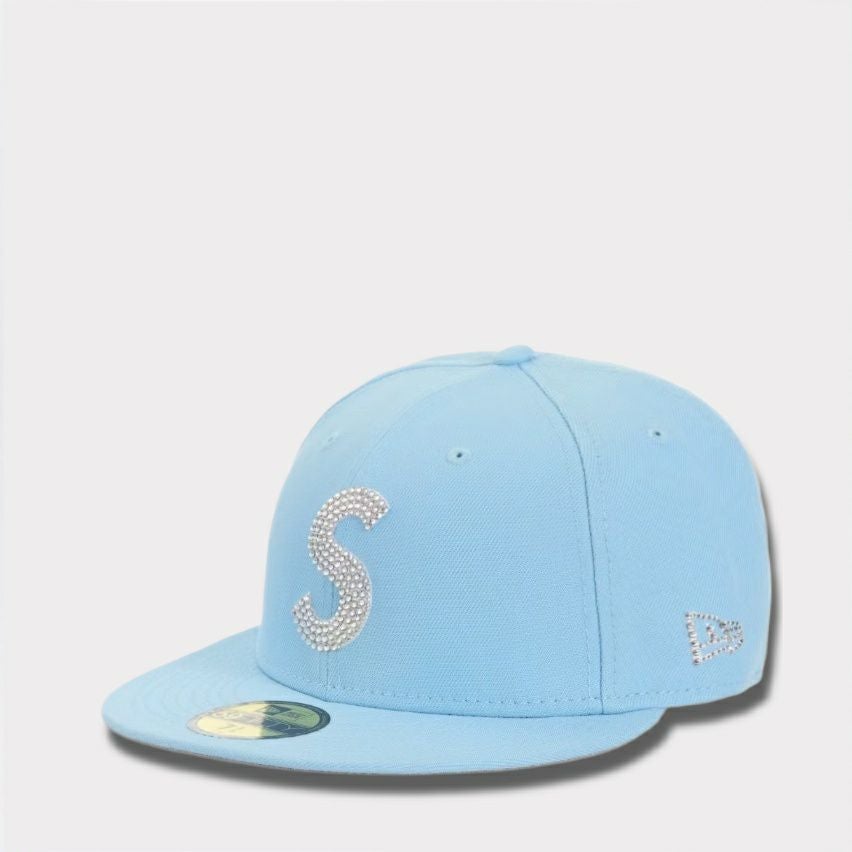 Supreme シュプリーム 2025AW Swarovski S Logo New Era Capスワロフスキー S ロゴ ニューエラキャップ ライトブルー