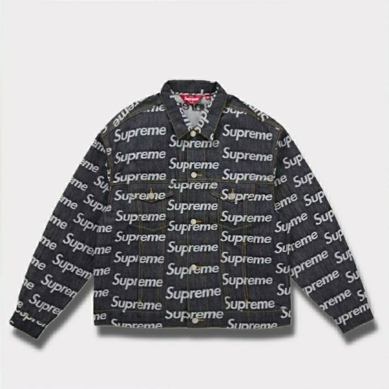 Supreme シュプリーム 2025AW Jacquard Logos Denim Trucker Jacket ジャカード ロゴ デニム トラッカー ジャケット リジッドインディゴ