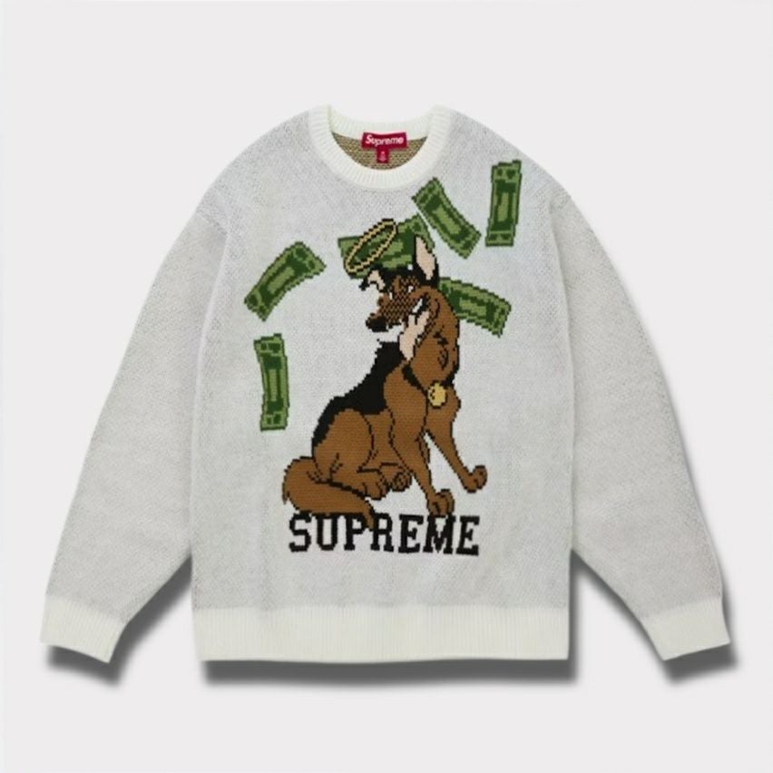 Supreme シュプリーム 2025AW All Dogs Go To Heaven Sweater オール ドッグス ゴー トゥ ヘブン セーター ホワイト