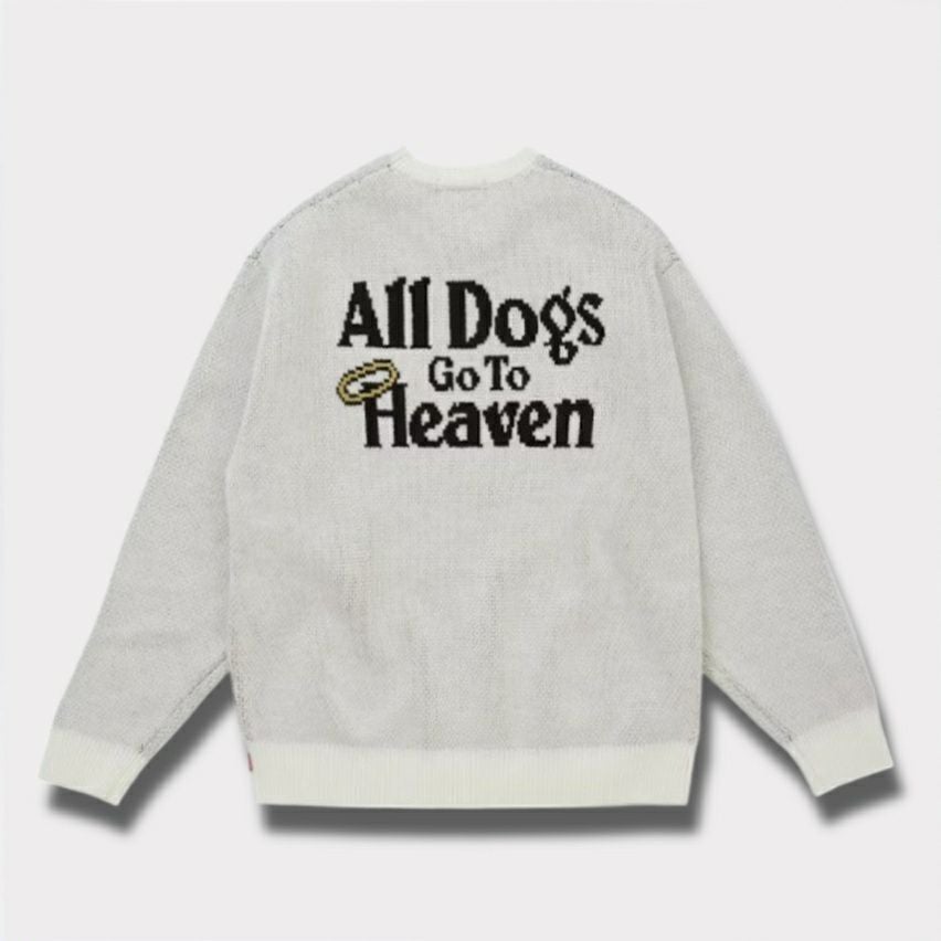 Supreme シュプリーム 2025AW All Dogs Go To Heaven Sweater オール ドッグス ゴー トゥ ヘブン セーター ホワイト1