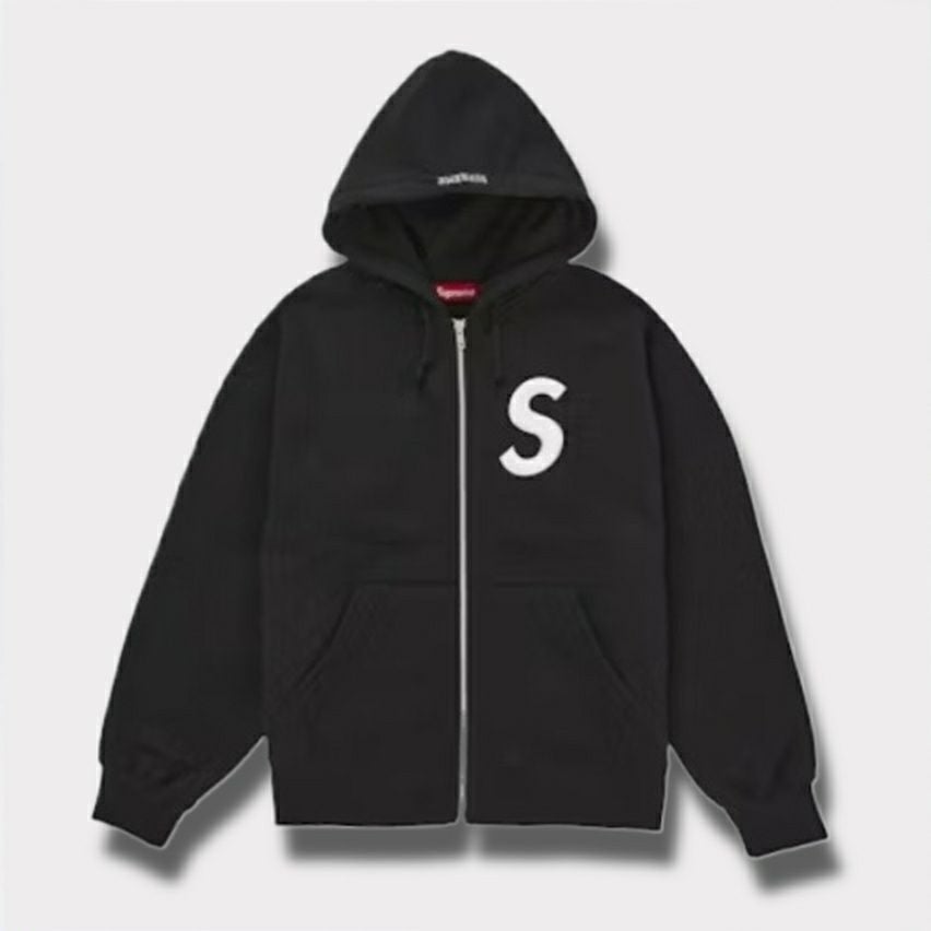 Supreme シュプリーム 2025AW S Logo Zip Up Hooded Sweatshirt Sロゴ ジップアップ フードパーカー ブラック