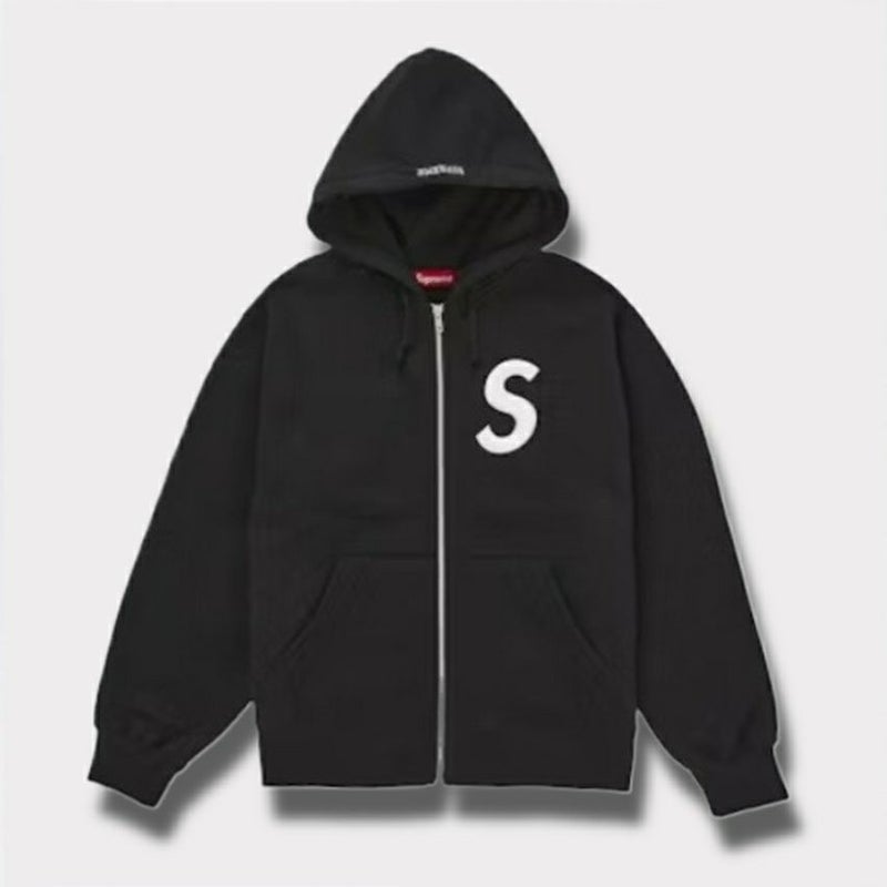 Supreme シュプリーム 2025AW S Logo Zip Up Hooded Sweatshirt Sロゴ ジップアップ フードパーカー ブラック