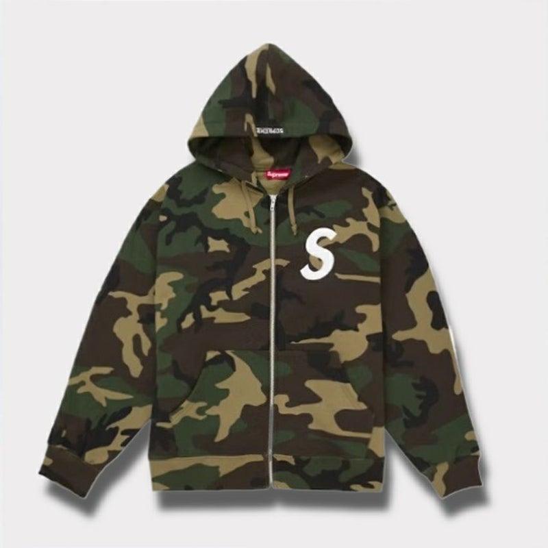 Supreme シュプリーム 2025AW S Logo Zip Up Hooded Sweatshirt Sロゴ ジップアップ フードパーカー ウッドランドカモ