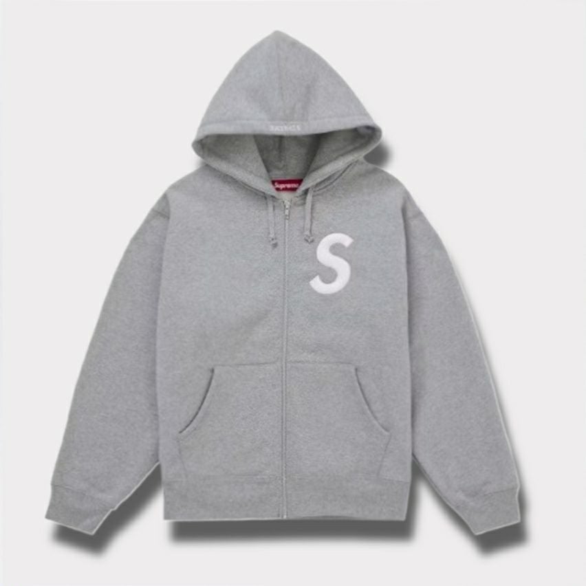 Supreme シュプリーム 2025AW S Logo Zip Up Hooded Sweatshirt Sロゴ ジップアップ フードパーカー ヘザーグレー