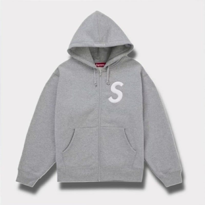 Supreme シュプリーム 2025AW S Logo Zip Up Hooded Sweatshirt Sロゴ ジップアップ フードパーカー ヘザーグレー