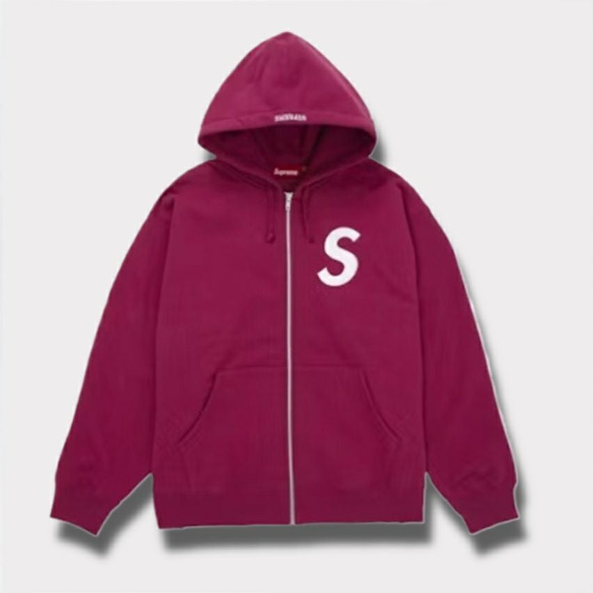  Supreme シュプリーム 2025AW S Logo Zip Up Hooded Sweatshirt Sロゴ ジップアップ フードパーカー ラズベリー