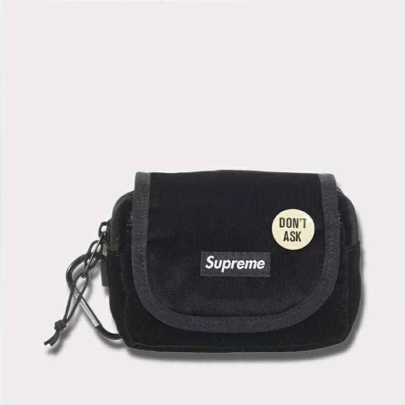  Supreme シュプリーム 2025AW Velvet Mini Pouch ベルベット ミニポーチ 　ブラック