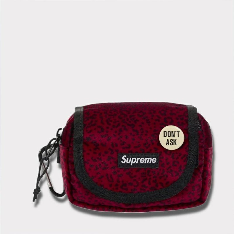 Supreme シュプリーム 2025AW Velvet Mini Pouch ベルベット ミニポーチ 　レッドレオパード