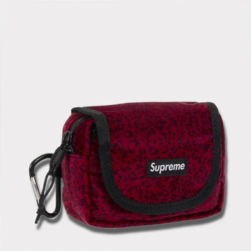 Supreme シュプリーム 2025AW Velvet Mini Pouch ベルベット ミニポーチ 　レッドレオパード1
