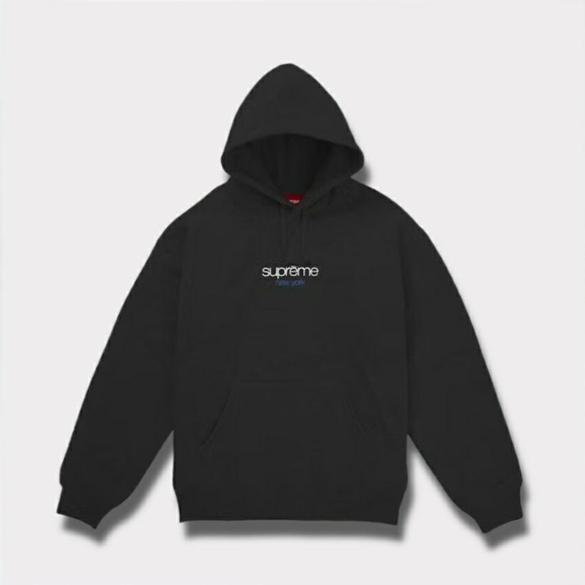  Supreme シュプリーム 2025AW Classic Logo Shop Hooded Sweatshirt　【New York】　クラシック ロゴ ショップ フード スウェットシャツ ブラック