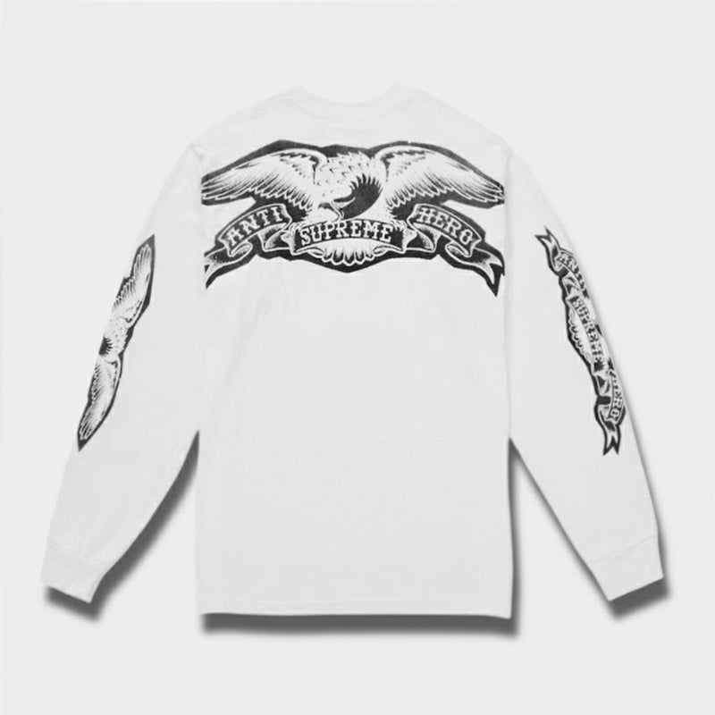 Supreme シュプリーム 2025AW ANTIHERO Eagle L/S Tee アンタイヒーロー イーグル ロングスリーブ Tシャツ　ホワイト