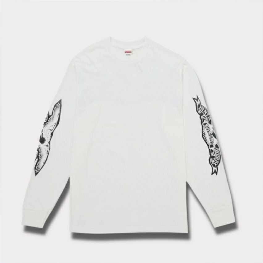 Supreme シュプリーム 2025AW ANTIHERO Eagle L/S Tee アンタイヒーロー イーグル ロングスリーブ Tシャツ　ホワイト1