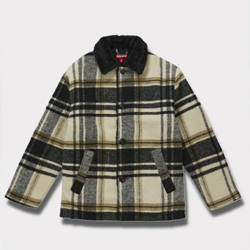 Supreme シュプリーム 2025AW Plaid Car Coat プレイドカーコート クリーム