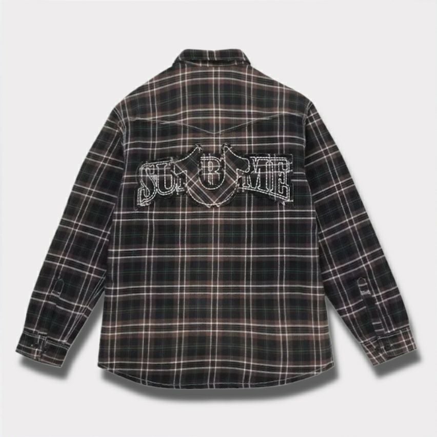 Supreme シュプリーム 2025AW True Religion Quilted Lined Plaid Flannel Shirt トゥルーリリジョン キルティング ラインド チェック フランネル シャツ　ブラック1
