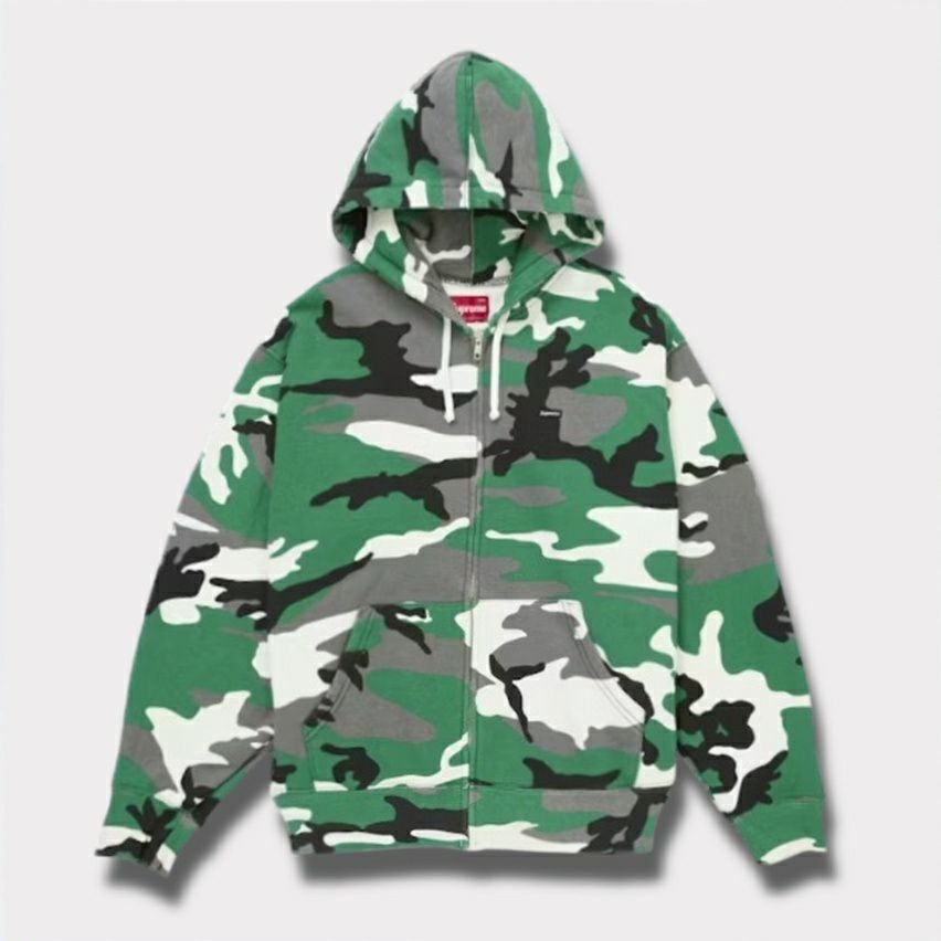 Supreme シュプリーム 2025AW Small Box Zip Up Hooded Sweatshirt　スモール ボックス ジップ アップ フード パーカー グリーンカモ
