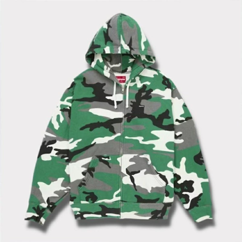 Supreme シュプリーム 2025AW Small Box Zip Up Hooded Sweatshirt　スモール ボックス ジップ アップ フード パーカー グリーンカモ