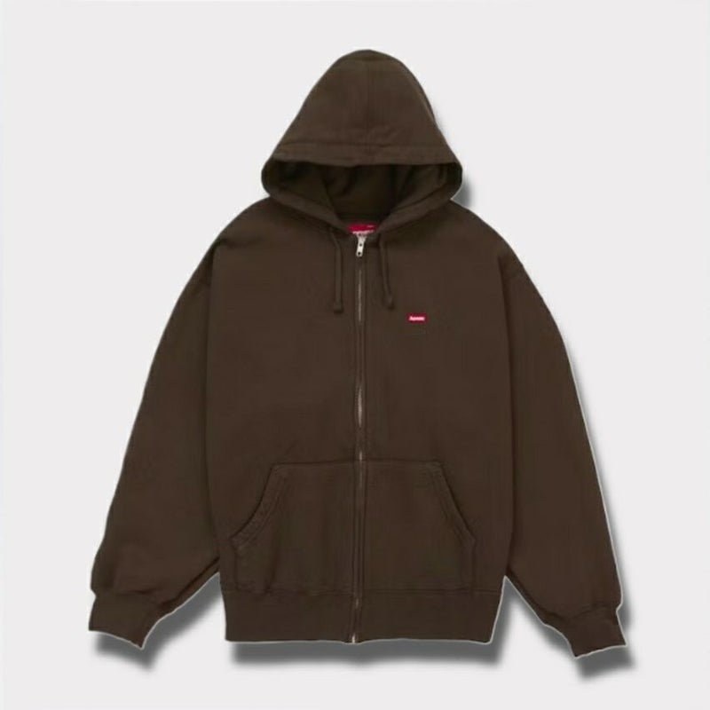 Supreme シュプリーム 2025AW Small Box Zip Up Hooded Sweatshirt　スモール ボックス ジップ アップ フード パーカー ダークブラウン